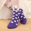 BambooMN Super Soft Warm Cute Animal Non-Slip Fuzzy Crew Winter Socks - 4 Pairs - Assortment E view 3