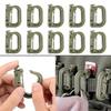 BOOSTEADY 10 Pack Multipurpose D-Ring Grimlock Locking for Molle Webbing with Zippered Pouch view 1