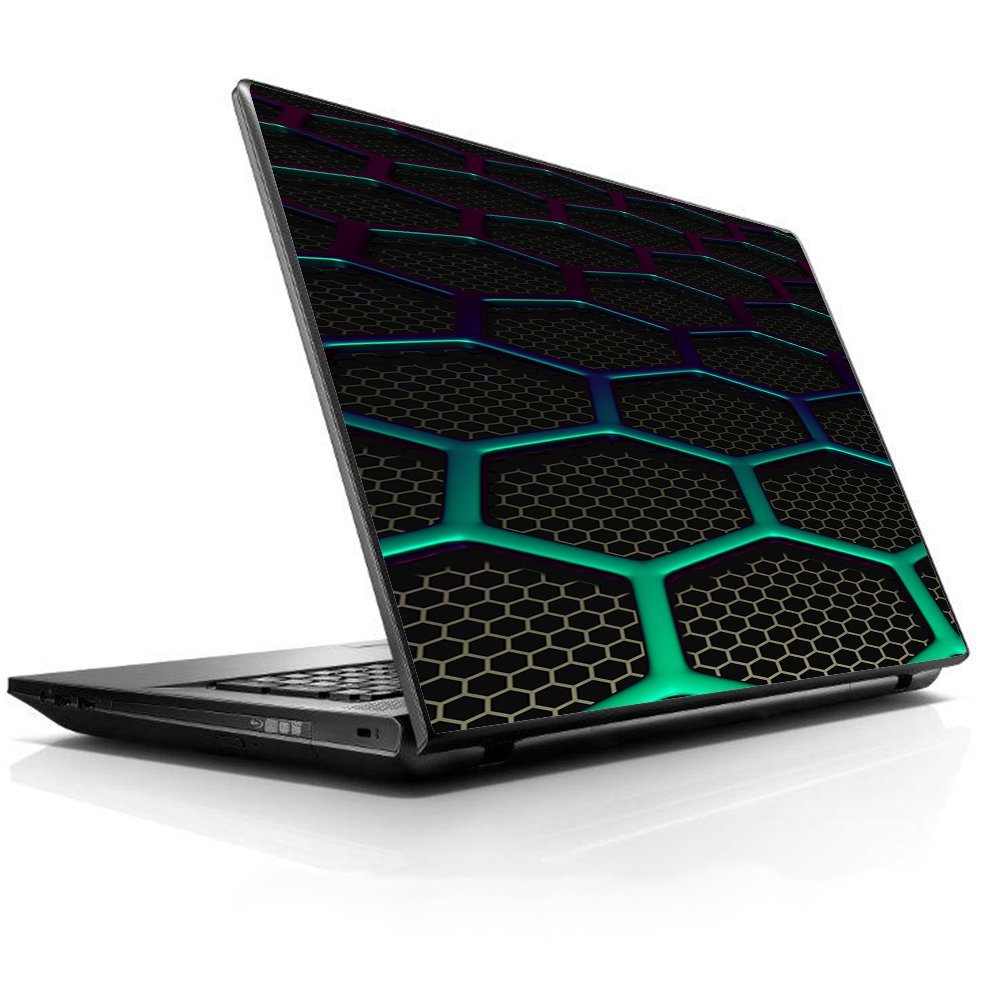 15 15.6 inch Laptop Notebook Skin Vinyl Sticker Cover Decal Fits 13.3" 14" 15.6" 16" HP Lenovo Apple Mac Dell Compaq Asus Acer Metal Grid Futuristic Panel