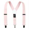 Spring Notion Boys' Elastic Suspenders with Leather Crosspatch Blush Pink Medium view 1