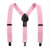 Spring Notion Boys' Elastic Suspenders with Leather Crosspatch Dusty Rose Medium view 1