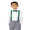 Spring Notion Boys' Elastic Suspenders with Leather Crosspatch Emerald Medium view 2