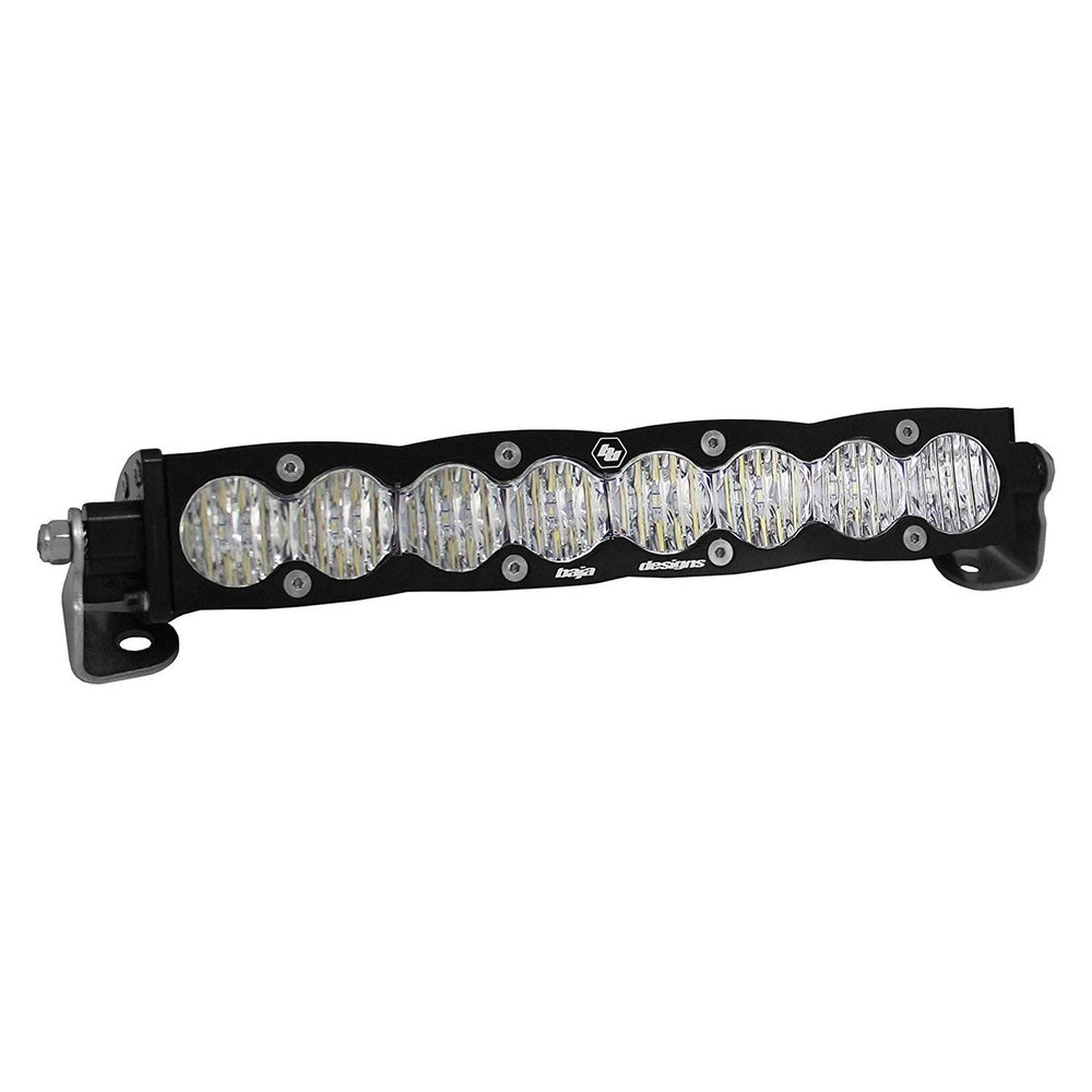 Baja Designs S8 LED 10" Light Bar - Wide Cornering Beam - Slim Off-Road LED Light Bar for Trucks, Wranglers, 4x4, UTV, ATV - Amber Backlight (Clear Lens)