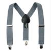 Spring Notion Boys' Elastic Suspenders with Leather Crosspatch Medium Grey Medium view 1