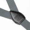 Spring Notion Boys' Elastic Suspenders with Leather Crosspatch Medium Grey Medium view 3