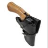 Barsony Black Leather Western Style Gun Holster for 6 inch Revolvers (S&W K&L 686 686+, Left) view 4