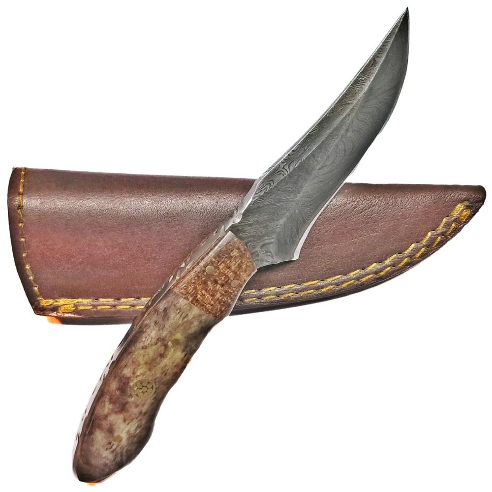 Damascus Skinning Knife by Titan TD-171