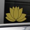 Nashville Decals Lotus Flower Yoga Vinyl Decal Laptop Car Truck Bumper Window Sticker, 5.5" x 3.5" (Metallic Gold Matte) view 1