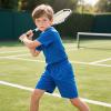 TopTie Big Boys Youth Soccer Short, 8 Inches Running Shorts with Pockets-Blue-S/ 8 view 3