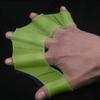 Polytree Silicone Swim Gear Fins Hand Webbed Flippers Training Glove (Green, L) view 1