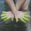 Polytree Silicone Swim Gear Fins Hand Webbed Flippers Training Glove (Green, L) view 2
