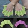 Polytree Silicone Swim Gear Fins Hand Webbed Flippers Training Glove (Green, L) view 3