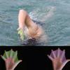 Polytree Silicone Swim Gear Fins Hand Webbed Flippers Training Glove (Green, L) view 4