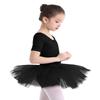 Freebily Girls Ruffle Sleeve Ballet Dance Dress Gymnastic Leotard Skirt with Tutu Dress Classic Dance Costume Dancewear Black 10-12 Years view 4