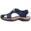 rismart Men's Closed Toe Hiking Sandals Adjustable Hook & Loop Straps Suede Leather Outdoor Trekking Shoes for Summer Walking (Navy Blue, 7.5) view 4