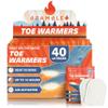 Bramble 80 Adhesive Toe Warmers for Feet (40 Pairs) | Long-Lasting Foot Warmers with Up to 10 Hours of Heat | Heat Pack Disposable Feet Warmers, Foot Warmer for Cold Weather & Outdoor Activities view 1
