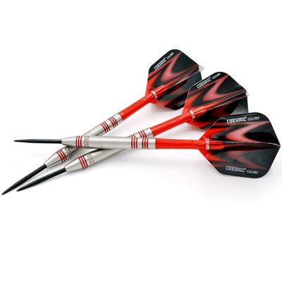 CUESOUL Glory 85% Tungsten 24g Steel Tip Dart Set-Red line Colored