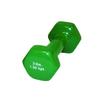 Fabrication Enterprises 10-0552 Cando Solid Iron Dumbbell, Color-Coded Vinyl Coated, 3 lb., Green view 1