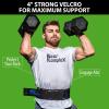 Bear KompleX 4" Straight Weighlifting Belt for Powerlifting, Squats, Weight Training and More. Low Profile with Super Firm Back for Comfort view 4