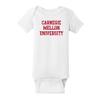 UGP Campus Apparel YC01 - Carnegie Mellon Tartans Basic Block Creeper - 6 Months - White view 1