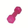 Fabrication Enterprises 10-0550 Cando Solid Iron Dumbbell, Color-Coded Vinyl Coated, 1 lb, Pink view 1