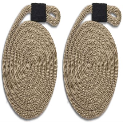 Jute (Beige/Gold) Nylon Fender Line - 3/8" x 6' - Sold in Pairs - Made in USA