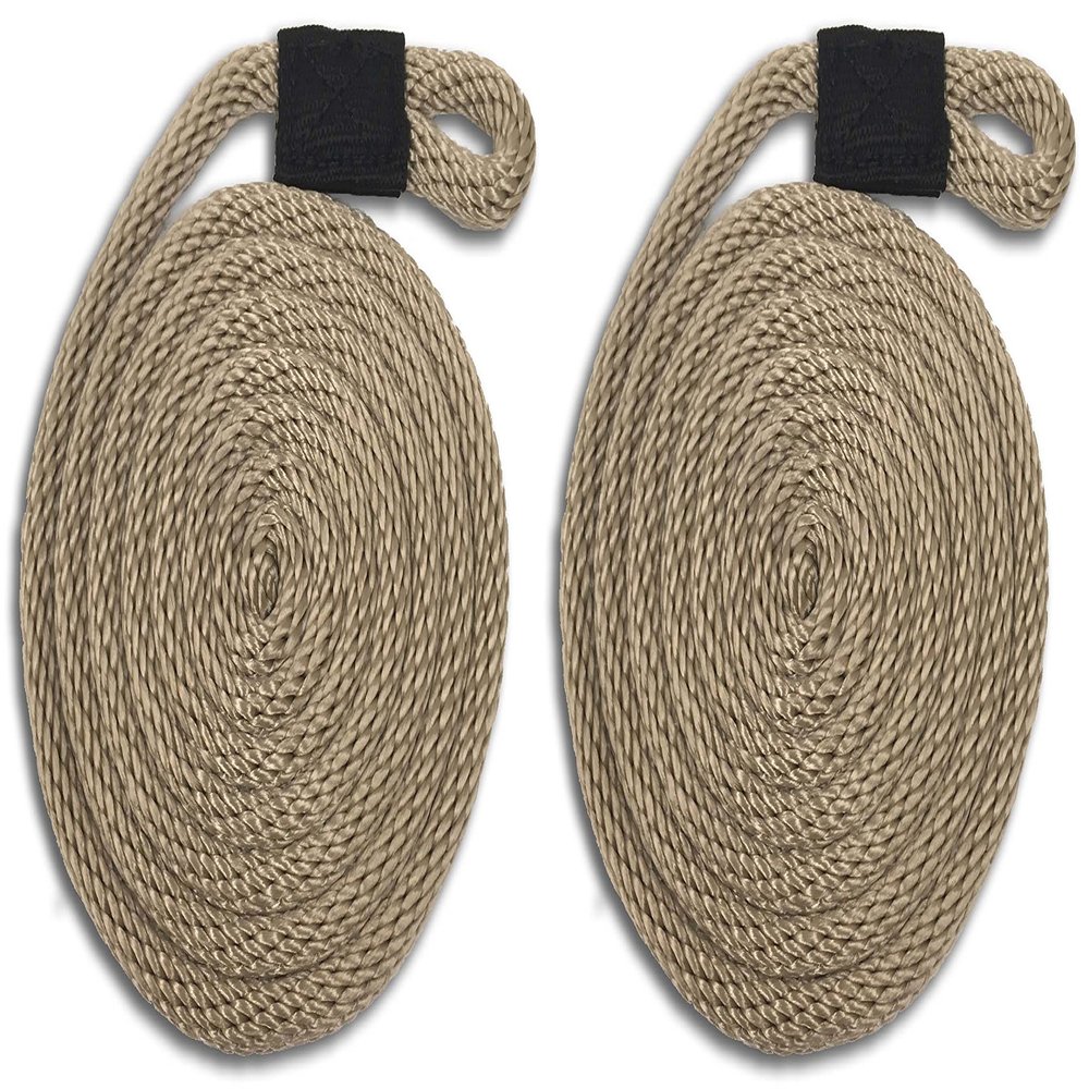 Jute (Beige/Gold) Nylon Fender Line - 3/8" x 6' - Sold in Pairs - Made in USA