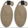Jute (Beige/Gold) Nylon Fender Line - 3/8" x 6' - Sold in Pairs - Made in USA view 1