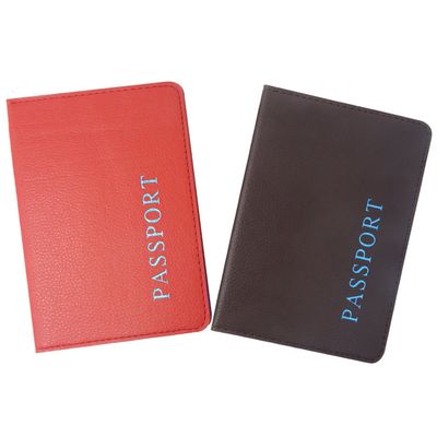 Honbay 2PCS Artificial Leather Passport Holder Cover Passport Case for Men and Women