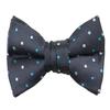 Spring Notion Boys' Pre-tied Woven Bow Tie Small Turquoise Dotted view 1