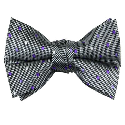 Spring Notion Boys' Pre-tied Woven Bow Tie X-Large Lilac Dotted