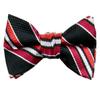 Spring Notion Boys' Pre-tied Woven Bow Tie Medium Black Red Stripes view 1