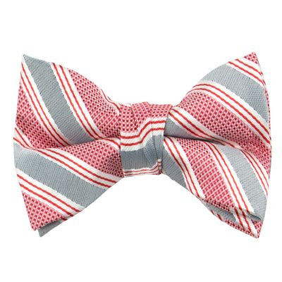 Spring Notion Boys' Pre-tied Woven Bow Tie Small Light Pink Stripes