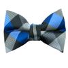 Spring Notion Boys' Pre-tied Woven Bow Tie Large Checkered Blue view 1