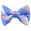 Spring Notion Boys' Pre-tied Woven Bow Tie X-Large Blue Coral Stripes view 1