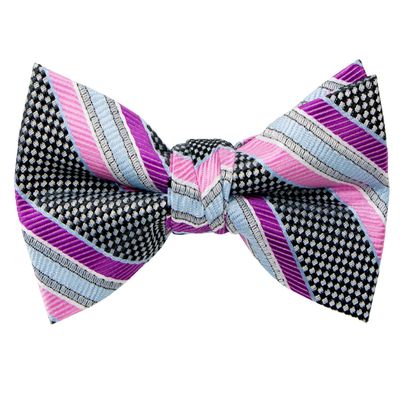 Spring Notion Boys' Pre-tied Woven Bow Tie X-Large Pink Stripes