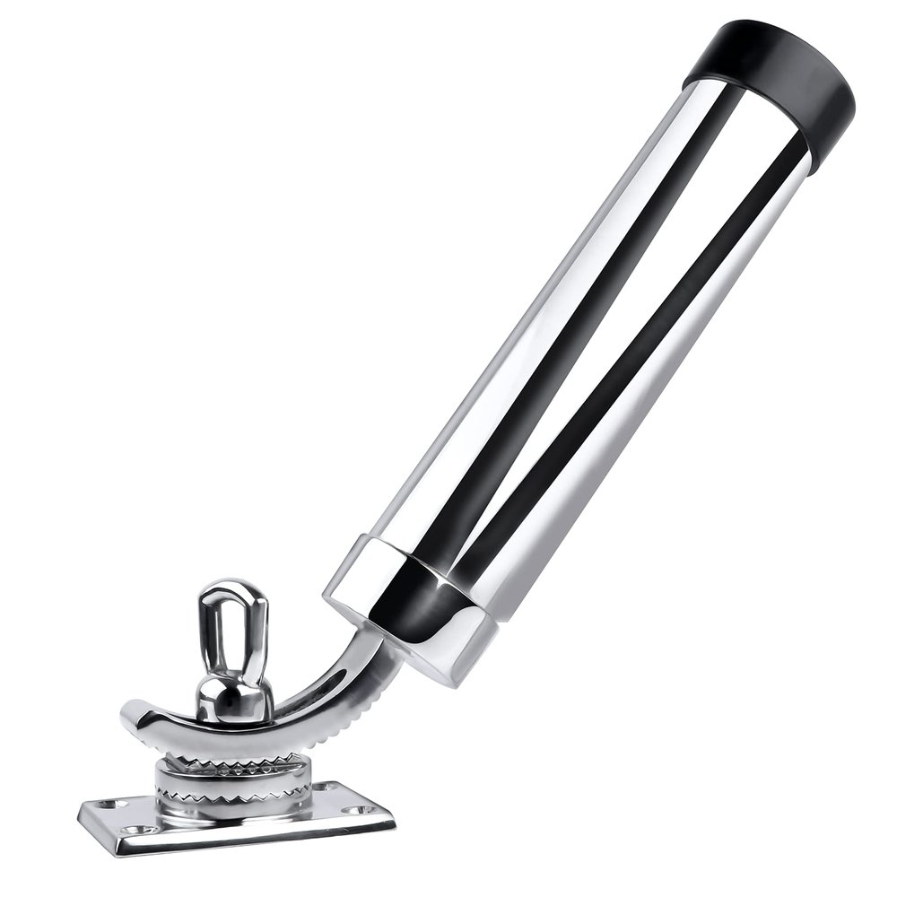360 Degree Adjustable Fishing Rod HolderHoffen Deck Mount 316 Stainless Steel Rod Pod Rack for Marine Boat Yacht