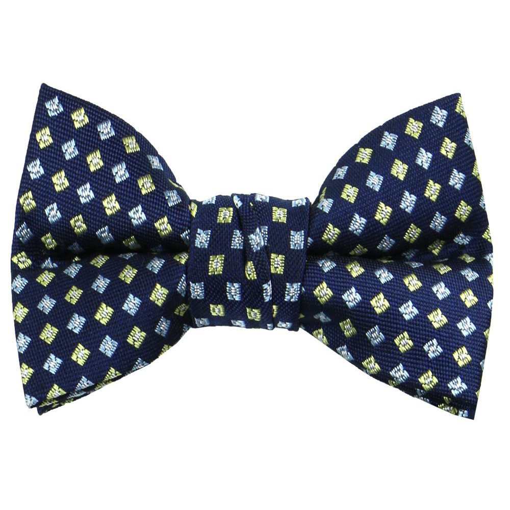 Spring Notion Boys' Pre-tied Woven Bow Tie Medium Royal Blue Patterned