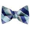 Spring Notion Boys' Pre-tied Woven Bow Tie X-Large Blue Checkered view 1