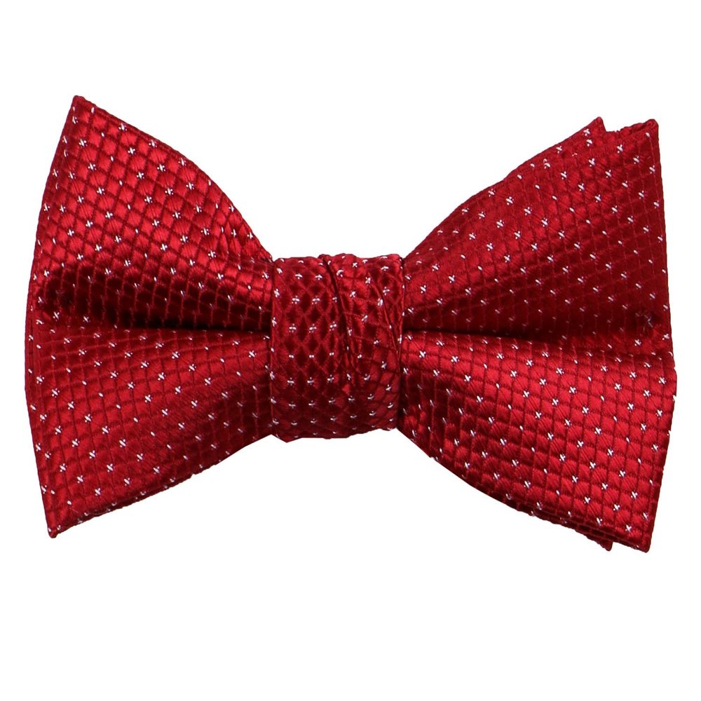 Spring Notion Boys' Pre-tied Woven Bow Tie Medium Red Patterned