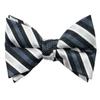 Spring Notion Boys' Pre-tied Woven Bow Tie X-Large Grey Stripes view 1