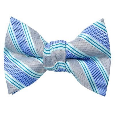 Spring Notion Boys' Pre-tied Woven Bow Tie X-Large Light Blue Stripes