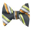Spring Notion Boys' Pre-tied Woven Bow Tie Large Lime Orange Stripes view 1