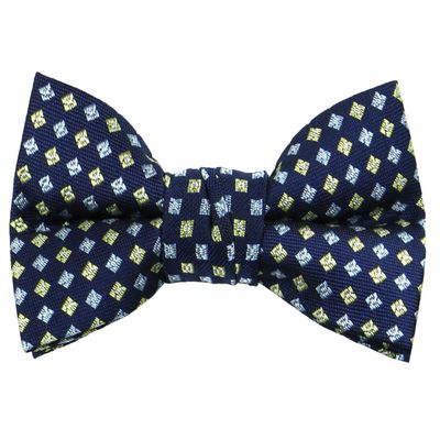 Spring Notion Boys' Pre-tied Woven Bow Tie Small Royal Blue Patterned