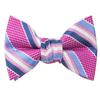 Spring Notion Boys' Pre-tied Woven Bow Tie Small Blue Pink Stripes view 1
