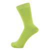 ZAKIRA Finest Combed Cotton Dress Socks in Plain Vivid Colours for Men, Women, 7-12 (US), Lime view 1