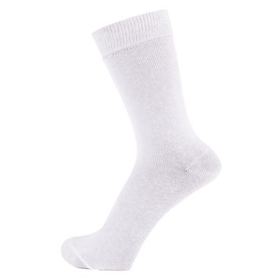 ZAKIRA Finest Combed Cotton Dress Socks in Plain Vivid Colours for Men, Women, 7-12 (US), White