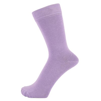 ZAKIRA Finest Combed Cotton Dress Socks in Plain Vivid Colours for Men, Women, 7-12 (US), Lilac