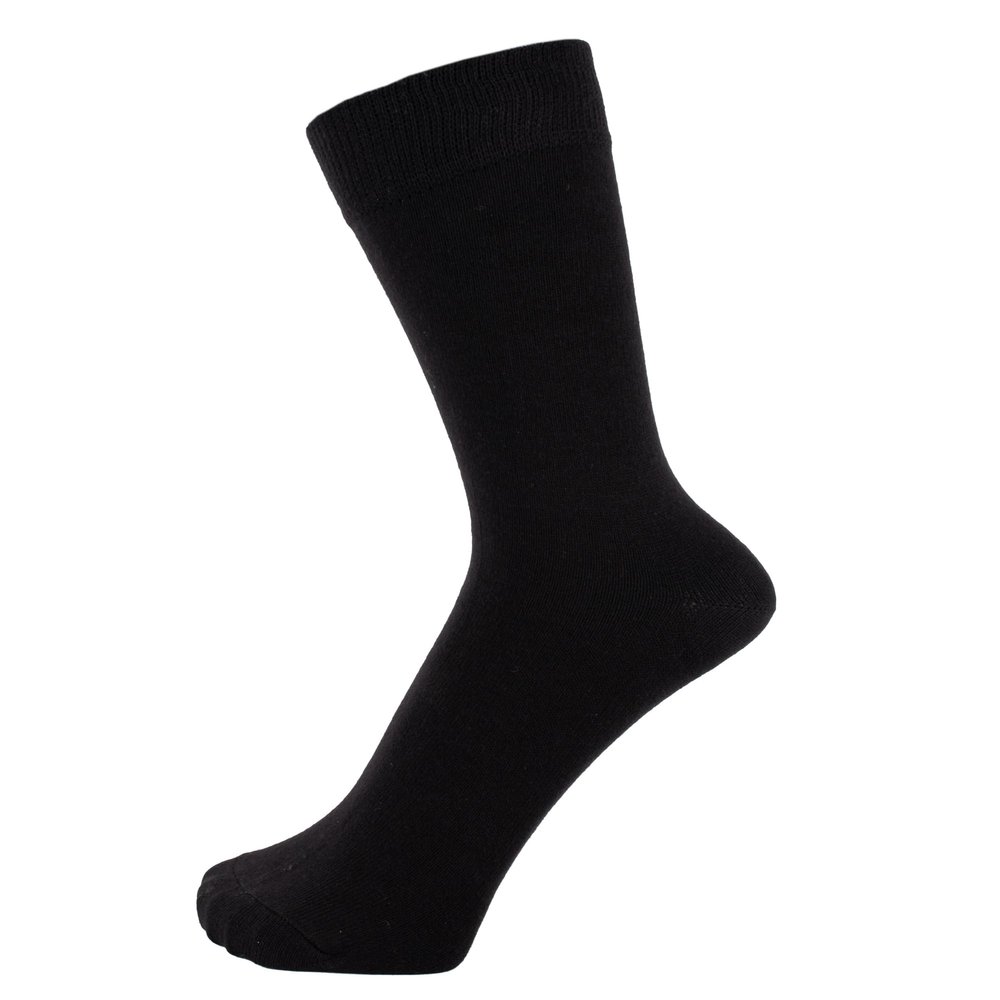 ZAKIRA Finest Combed Cotton Dress Socks in Plain Vivid Colours for Men, Women, 6-9 (US), Black
