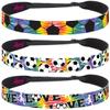 Hipsy Women's Adjustable NO SLIP I Love Soccer Headbands (Tie Dye Mixed Soccer 3pk) view 1